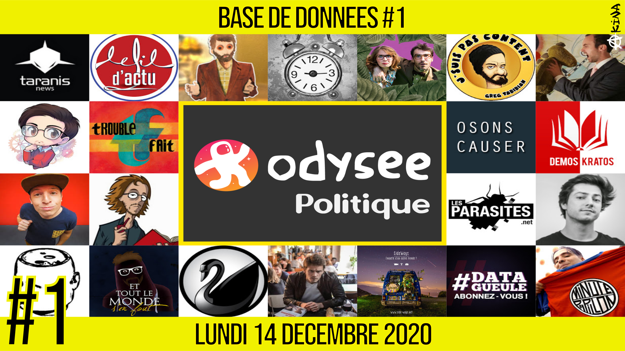 🗂 BASE DE DONNÉES #1 📕 Annuaire des Médias Vidéos Indépendants 1/6 📆 14-12-2020