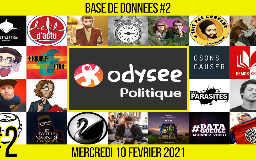 🔴 BASE DE DONNÉES #2 📣 Annuaire des Vidéastes & Lanceurs d’Alerte 2/6 📆 10-02-2021