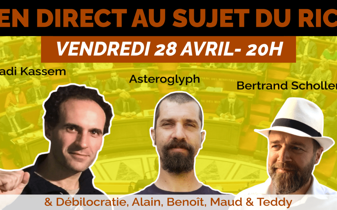 📣 TOUS POUR LE RIC #5 : TRIBUNES & ACTIONS  🟨 Convergence RIC 👥 Akina et Vincent  👨‍👩‍👧‍👦 Bertrand Scholler, Fadi Kassem, Yann, Débilocratie, Alain, Benoît, Maud & Teddy 📆 28-04-2023 🕙 20h00